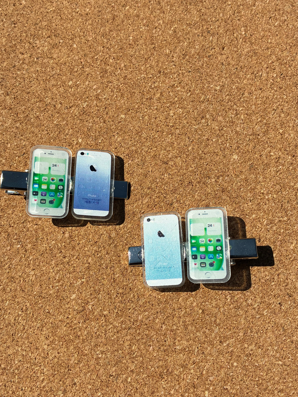 Tiny Phone Hair Clips